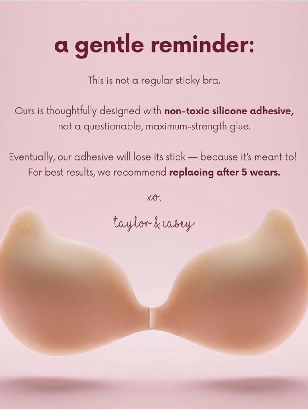 CAKES Body Adhesive Strapless Bra